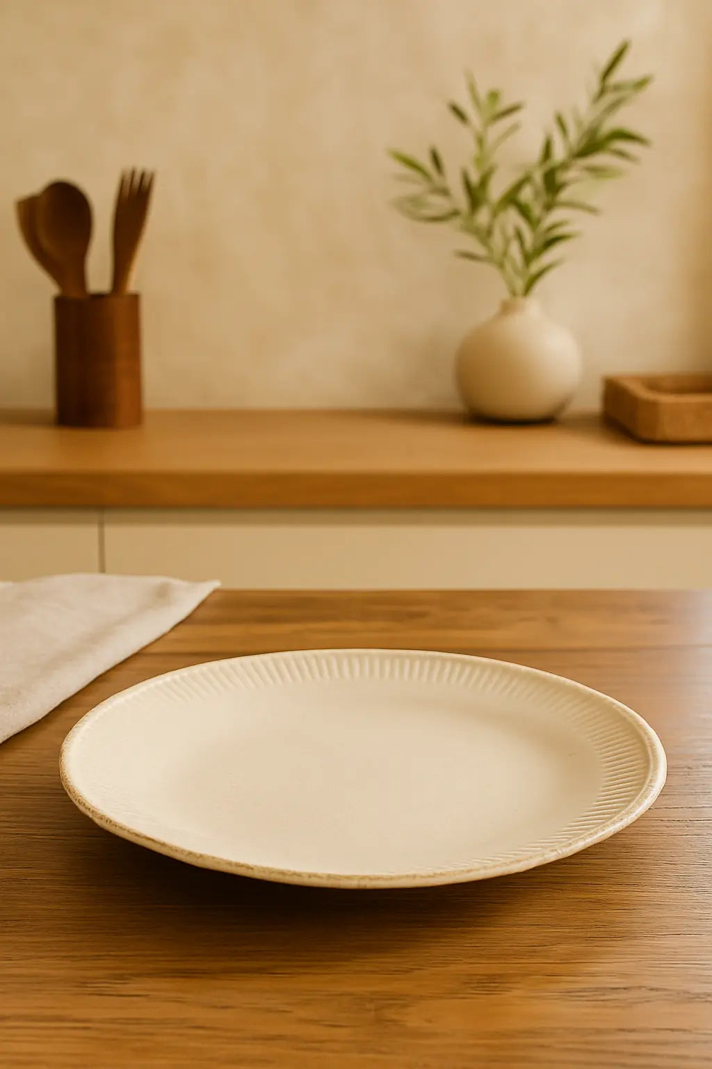 Vaisselle creamy - Grande assiette Masa