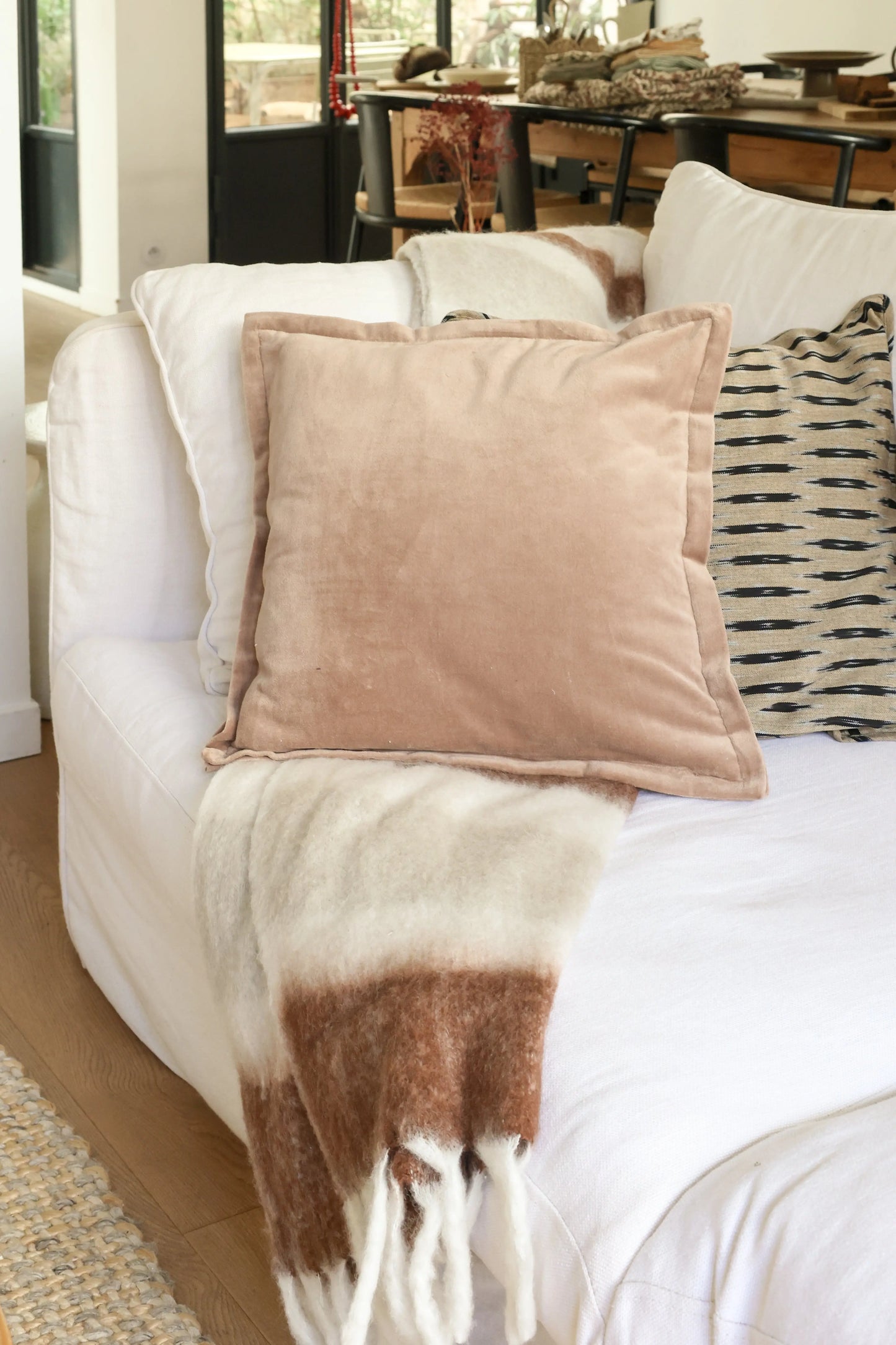 Housse de coussin - vieux rose MS