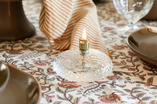 Lampe à Huile disque martelé PL