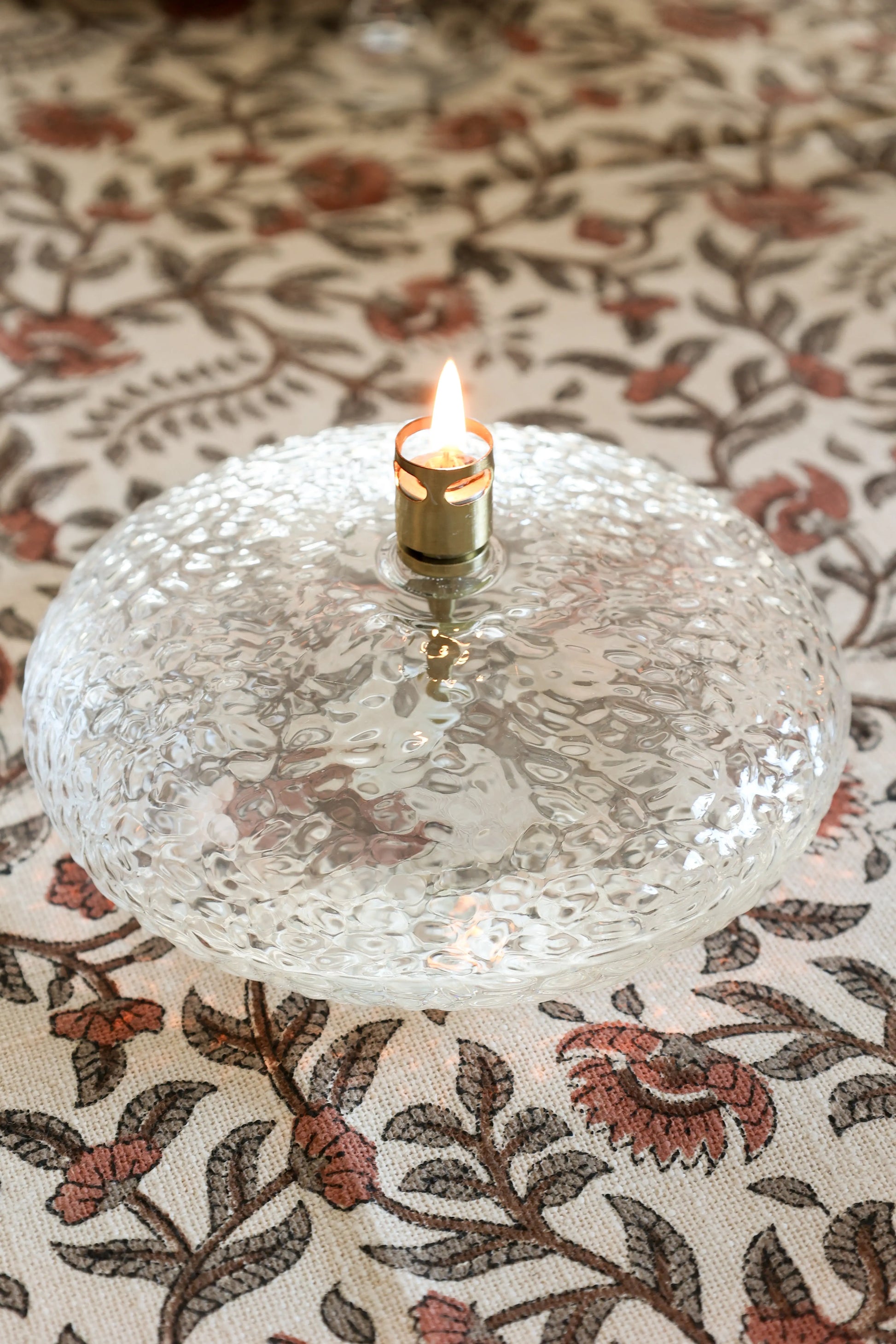 Lampe à Huile disque martelé PL