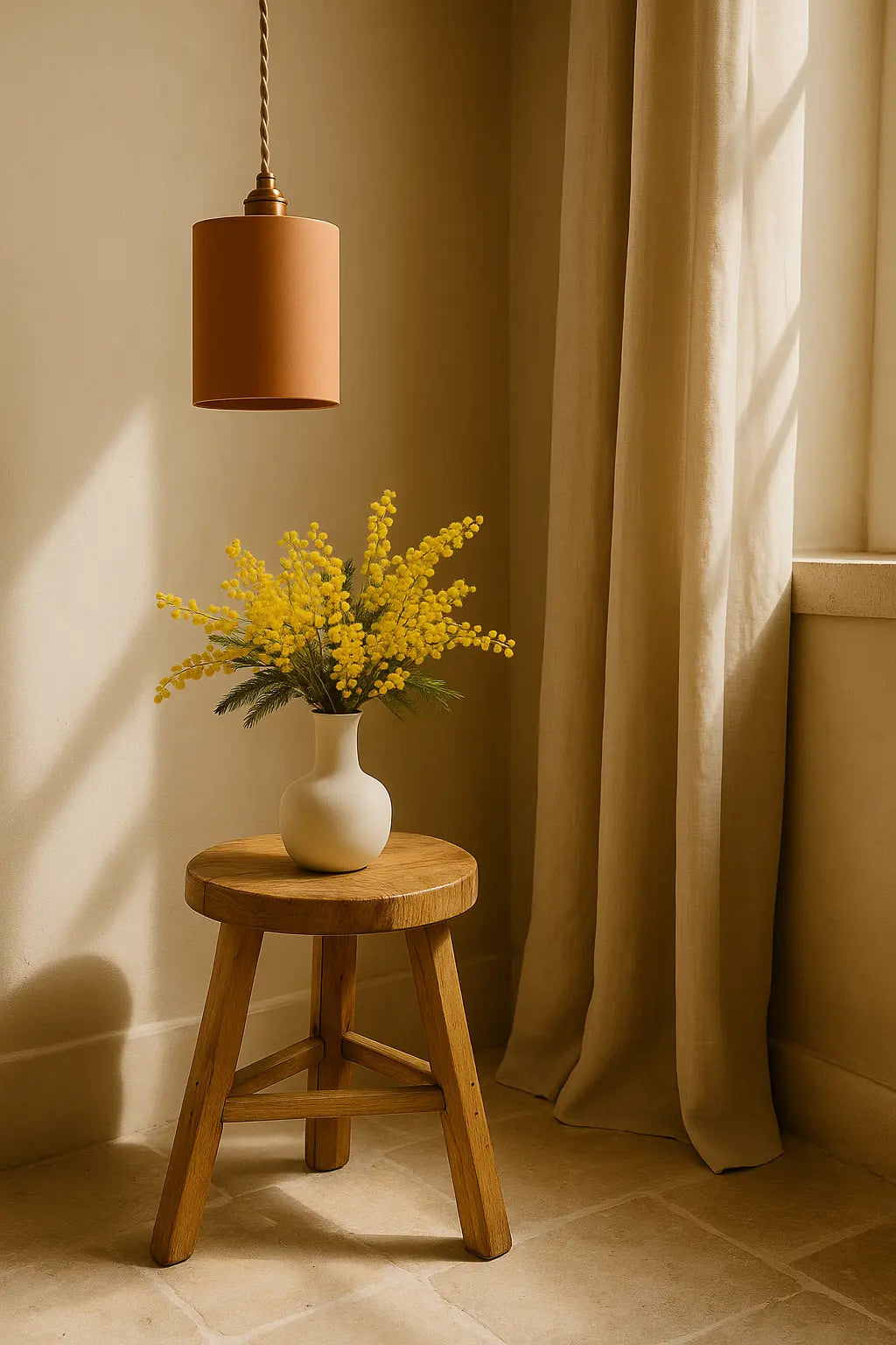 Suspension Basile - Terre cuite naturelle Hyd